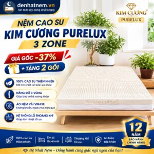 Nệm cao su Kim Cương PURELUX 3 Zone tại Đệ Nhất Nệm