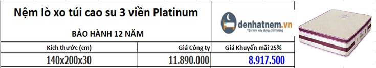 Dòng sản phảm 3 viền Platinum khuyến mãi 25%