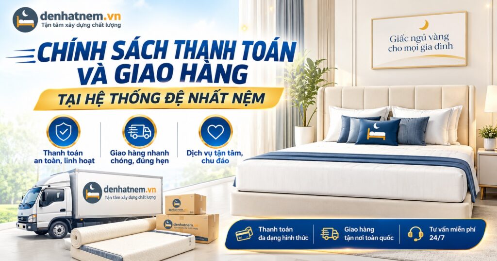 Chính Sách Thanh Toán Giao Hàng Chi Tiết | Đệ Nhất Nệm