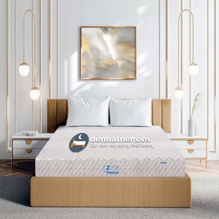 Nệm cao su Liên Á 5 Zone Premium dùng trong bài đánh giá