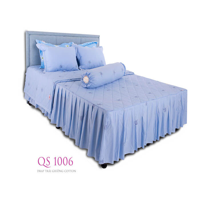Drap trải giường Cotton QS 1006 Vạn Thành