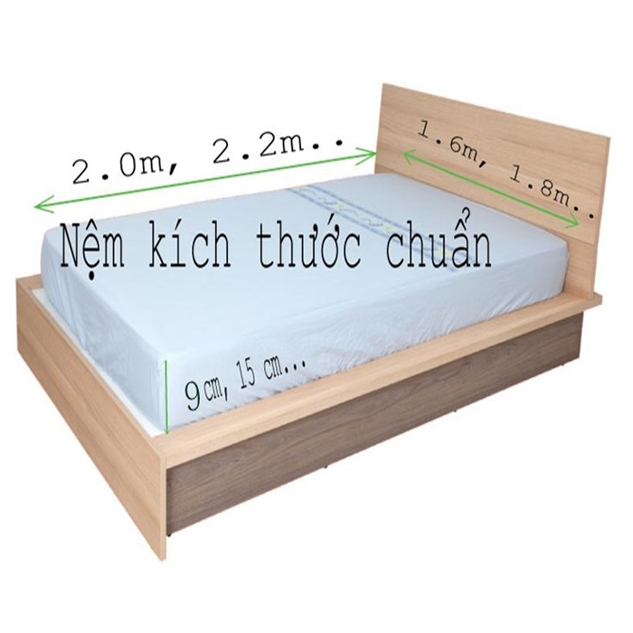 Việc chọn nệm luôn tùy thuộc vào kích thước giường nhà bạn