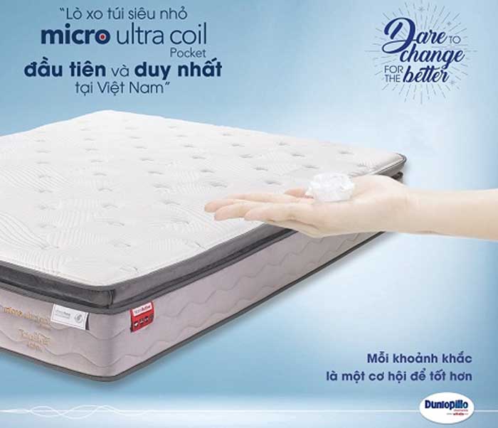 Công nghệ sản xuất nệm Dunlopillo Micro Ultra Coil lò xo túi siêu nhỏ