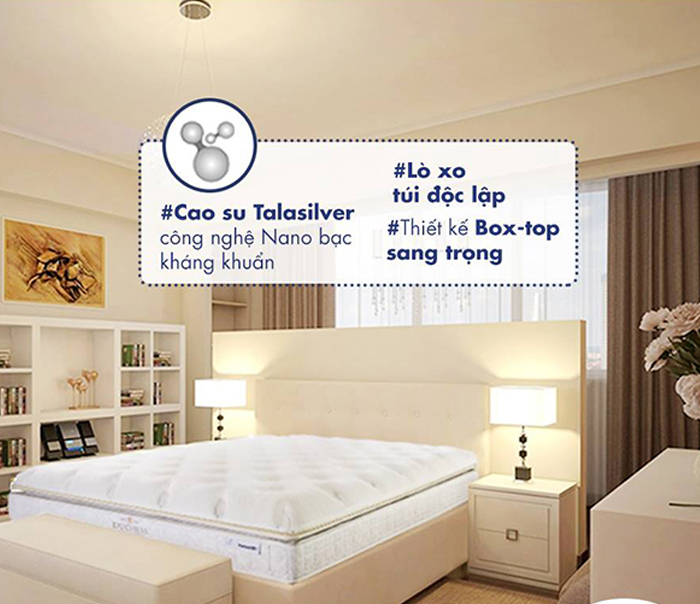 Công nghệ cao su Talasilver của thương hiệu nệm Dunlopillo