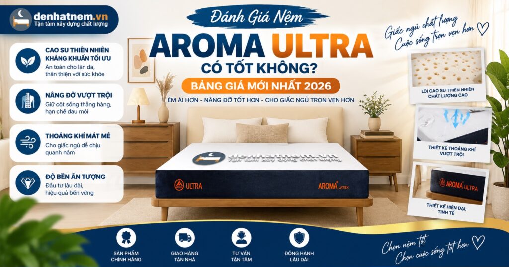 Đánh Giá Nệm Aroma Ultra Có Tốt Không? Bảng Giá Mới Nhất 2026 | Đệ Nhất Nệm