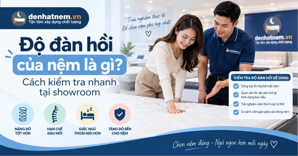 Độ Đàn Hồi Của Nệm: Cách Kiểm Tra Chuẩn 2026 | Đệ Nhất Nệm
