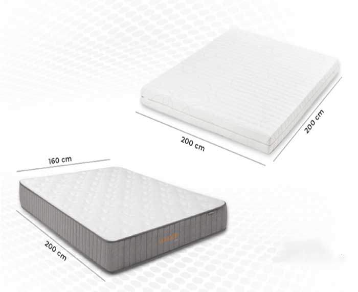 Có nhiều loại nệm đôi được sản xuất để đáp ứng các giường đôi tiêu chuẩn