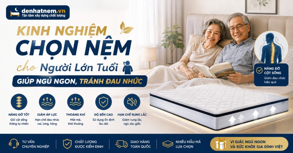 Kinh Nghiệm Chọn Nệm Cho Người Lớn Tuổi Giúp Ngủ Ngon, Tránh Đau Nhức