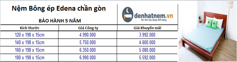 Nệm có mức giá phù hợp với tình hình kinh tế của nhiều gia đình