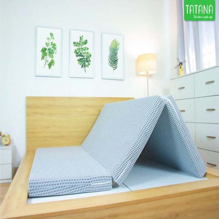 Nệm cao su nhân tạo gấp 3 Tatana 1m6 khuyến mãi 30% + quà