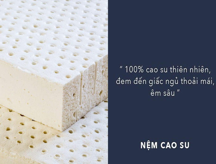 Nệm cao su được đánh giá khá cao trên thị trường