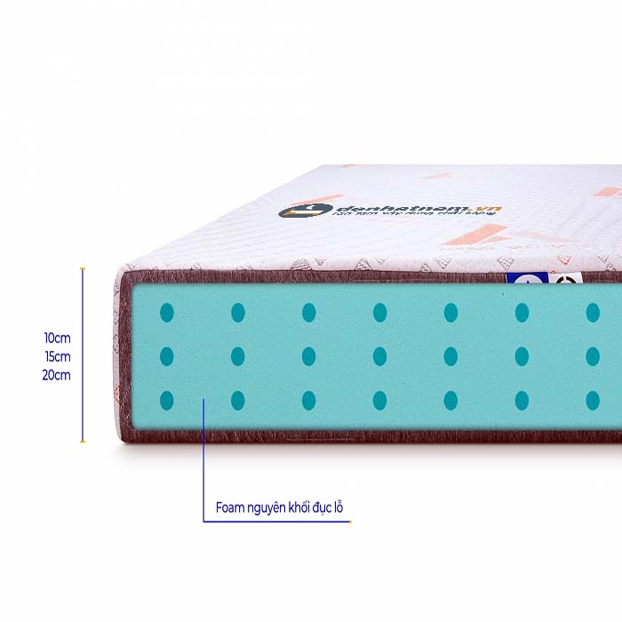 Nệm foam Aroma Luxury Plus thoáng khí và nâng đỡ tối ưu
