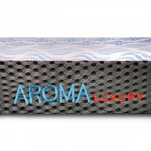 Logo Aroma Luxury may bên viền áo nệm