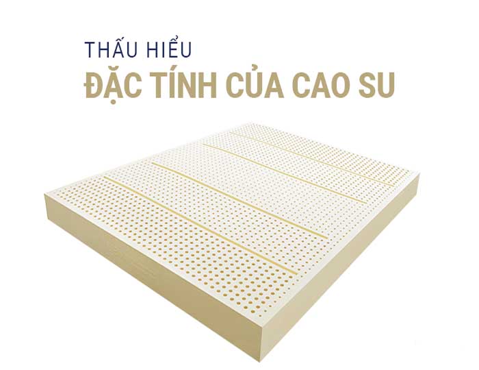 Nệm cao su tốt được làm từ 100% cao su thiên nhiên