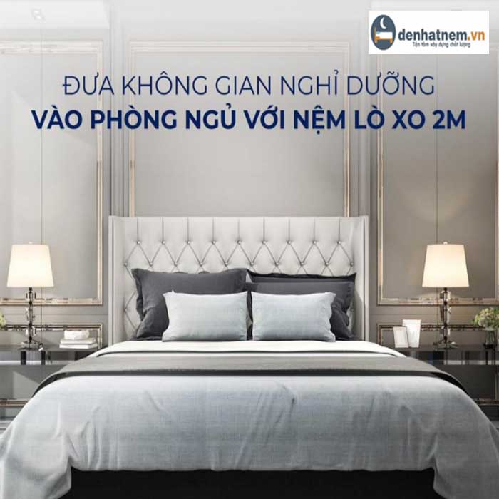 Biến hóa không gian phòng ngủ với nệm lò xo 2m