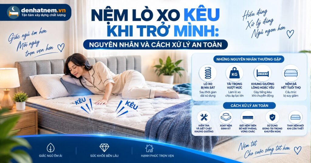 Nệm Lò Xo Kêu Khi Trở Mình: Nguyên Nhân Và Cách Xử Lý An Toàn | Đệ Nhất Nệm
