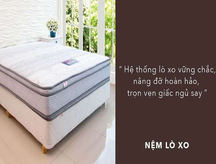 Nệm lò xo được sử dụng phổ biến nhất