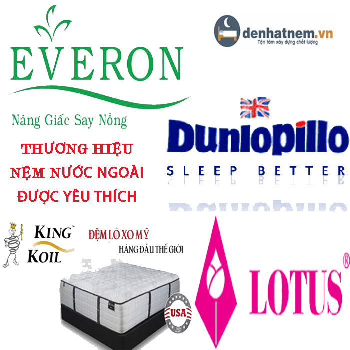 Top thương hiệu nệm nước ngoài được yêu thích nhất tại Việt Nam