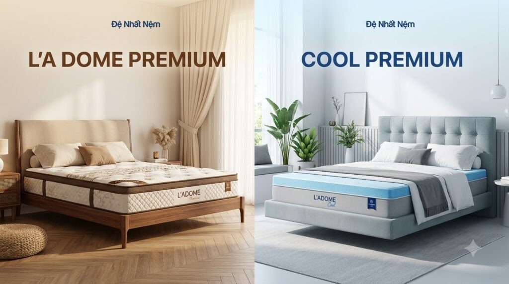So Sánh L’A Dome Premium Và Cool Premium | Đệ Nhất Nệm