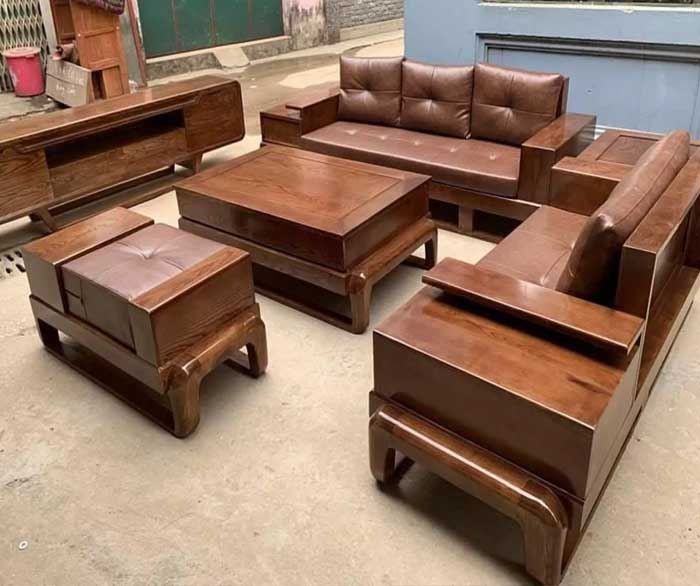 Dạng ghế gỗ ở dạng 2 chỗ ngồi khá thoải mái với nhà có 2,3,4 thành viên