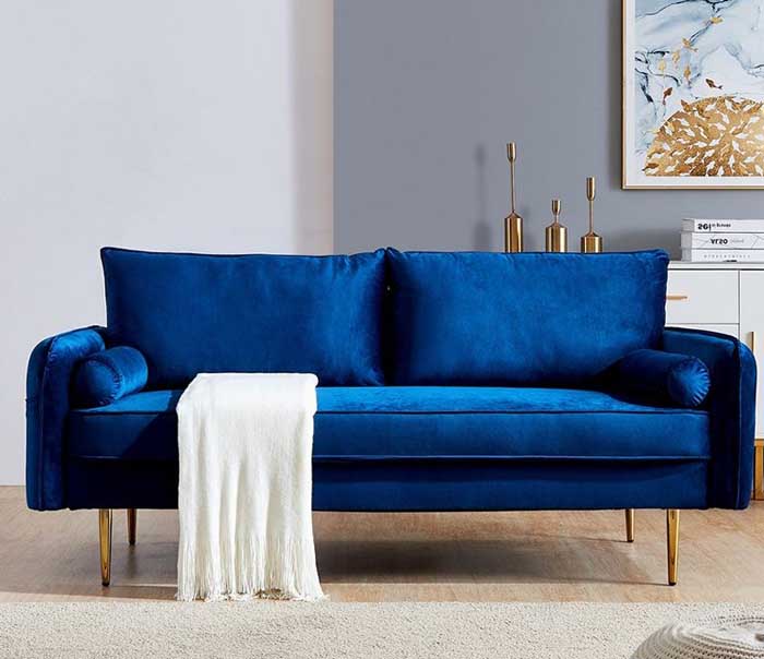 Màu xanh navy cũng là 1 lựa chọn cho những ai yêu thích các mẫu sofa màu xanh