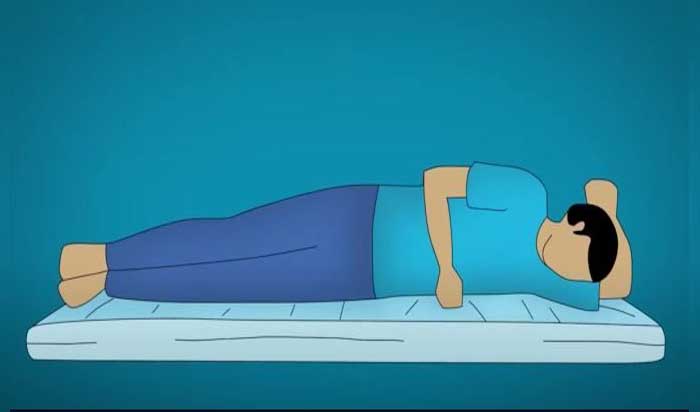 Nằm nghiêng bên phải trong khoảng 30 phút