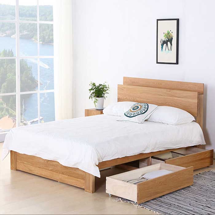 Giường có độ bền cao, chịu lực tốt, an toàn khi sử dụng