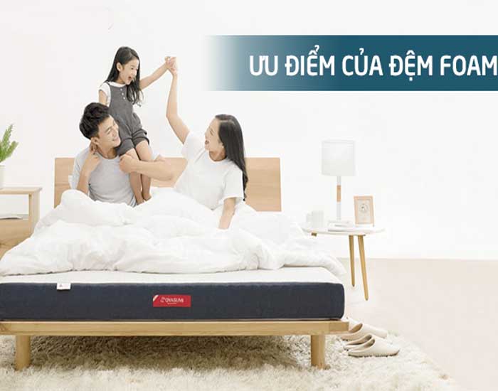 Nệm Foam có độ đàn hồi cao nên thực hiện tốt nhiệm vụ phân tán áp lực